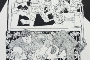 Lockdown 1 drawing, day 63. It’s hard to imagine the horrors of Covid 19 from the security of your sofa, without visualising the works of Picasso and Otto Dix.